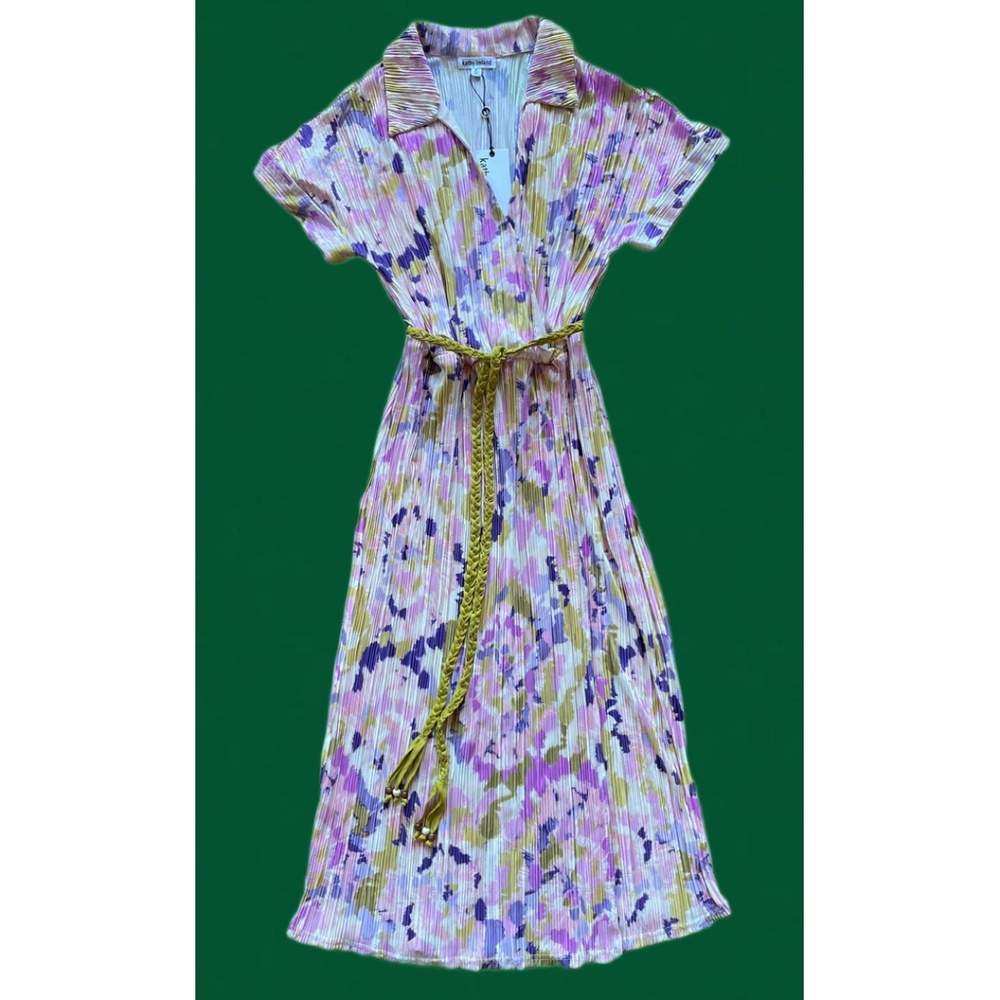 Kathy Ireland Retro-Inspired Faux Wrap Dress | NWT